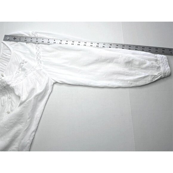 Old Navy Peasant Cottagecore Top Lace Embroidered Raglan Sleeve sz XS Tall - Picture 8 of 9